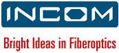 Incom Logo and slogan "Bright ideas in fiberoptics"